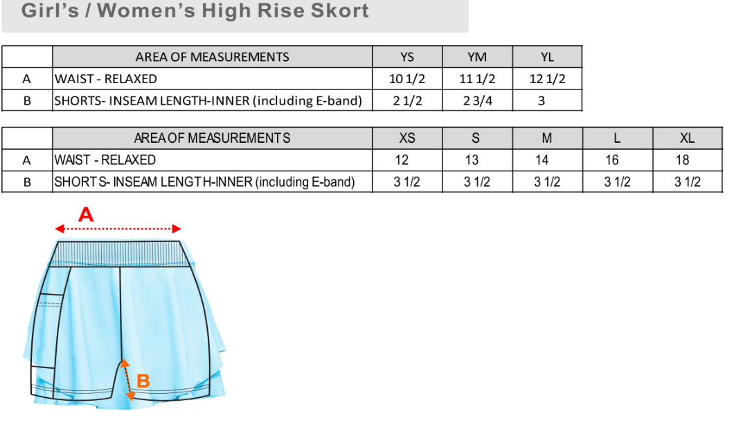 LH High Rise Cheer Skort