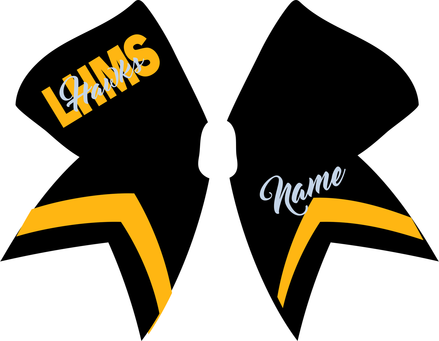 LH Black Personalized Bow