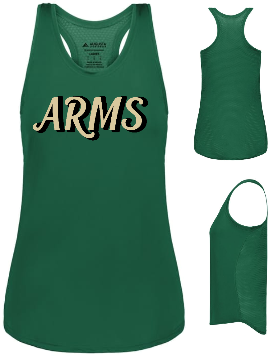 ARMS Green Racerback Tank