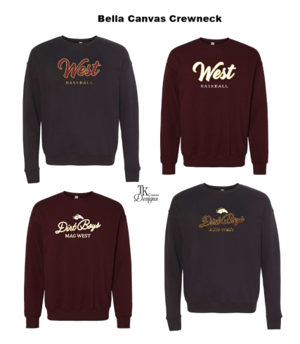 MW Baseball Bella Canvas Crewneck