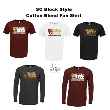 SC Soccer Block Style Cotton Fan Shirt