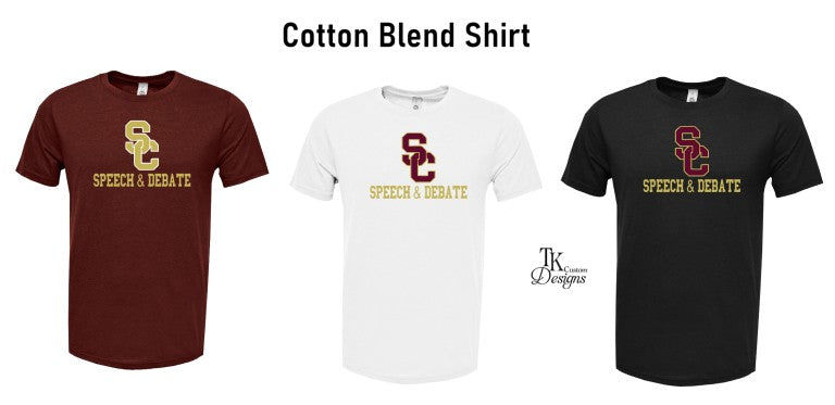 SC Speech & Debate Cotton Blend Fan Shirt
