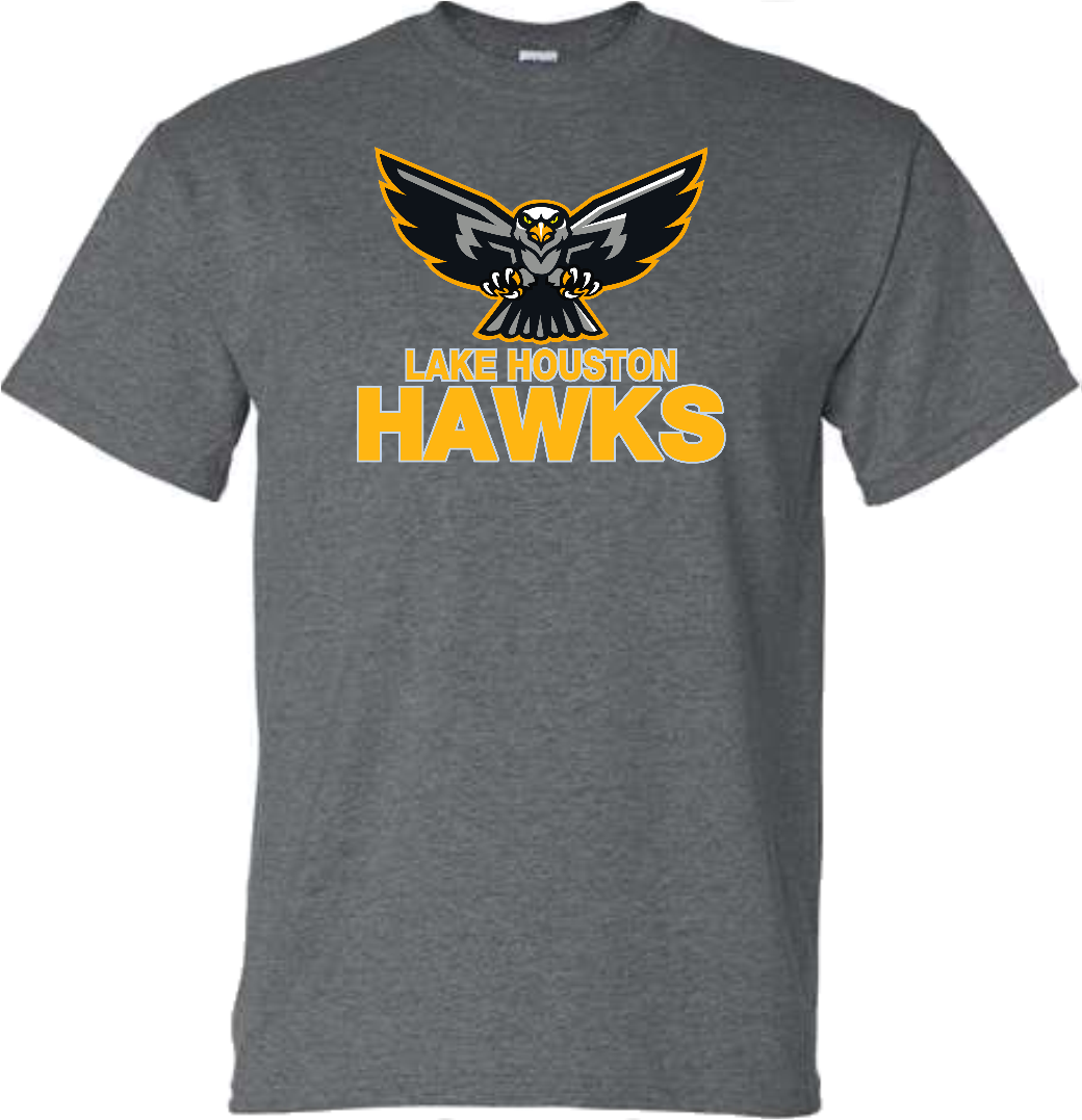 LH Lake Houston Hawks Grey Spirit Shirt