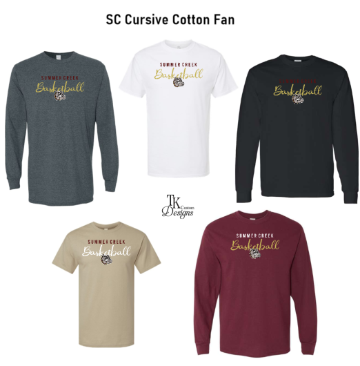 SC Cursive Basketball Cotton Fan Shirt
