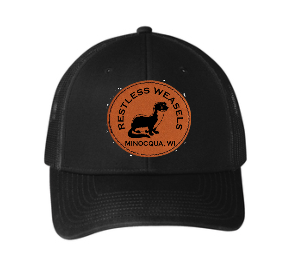 Weasel Leather Patch Trucker