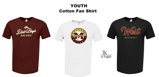 MW YOUTH Baseball Cotton Blend Fan Shirt