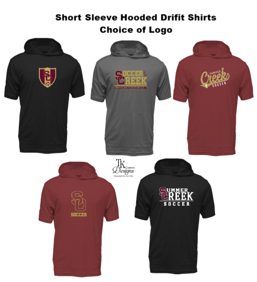 SC Soccer SS Hooded Drifit Shirt - Choice of Logo