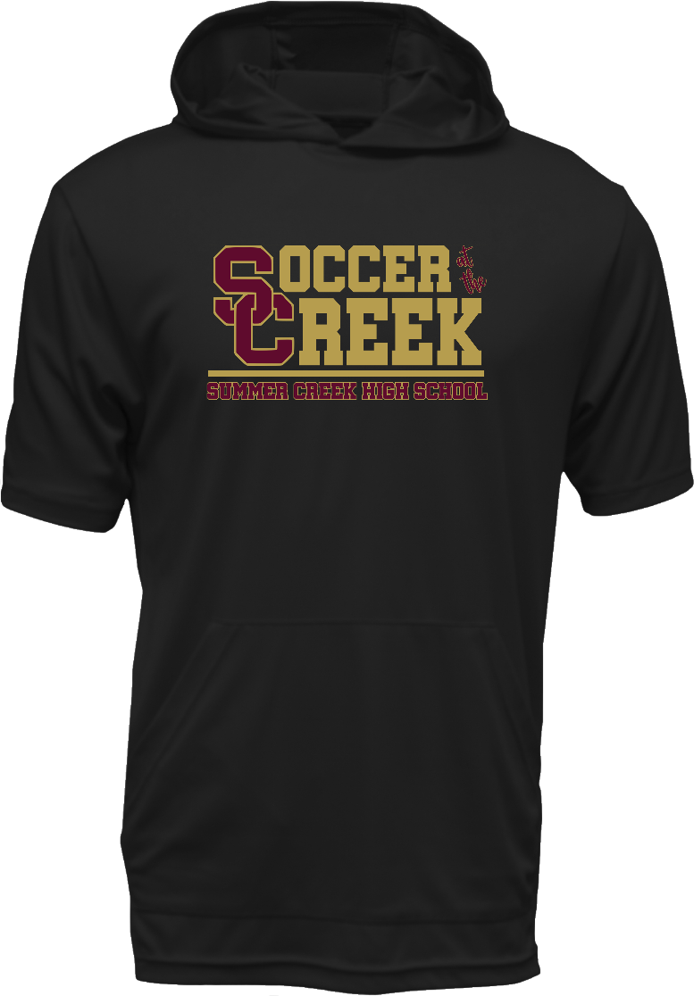 SC Soccer SS Hooded Drifit Shirt - Choice of Logo