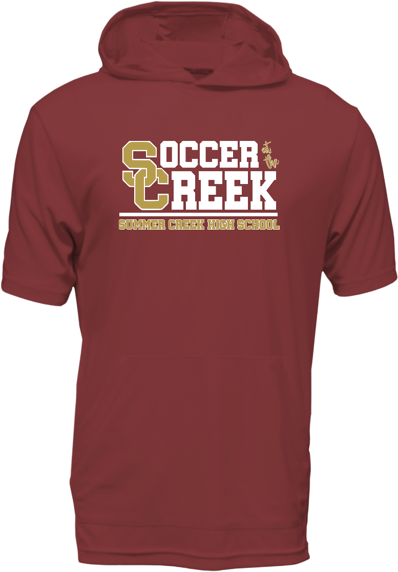 SC Soccer SS Hooded Drifit Shirt - Choice of Logo